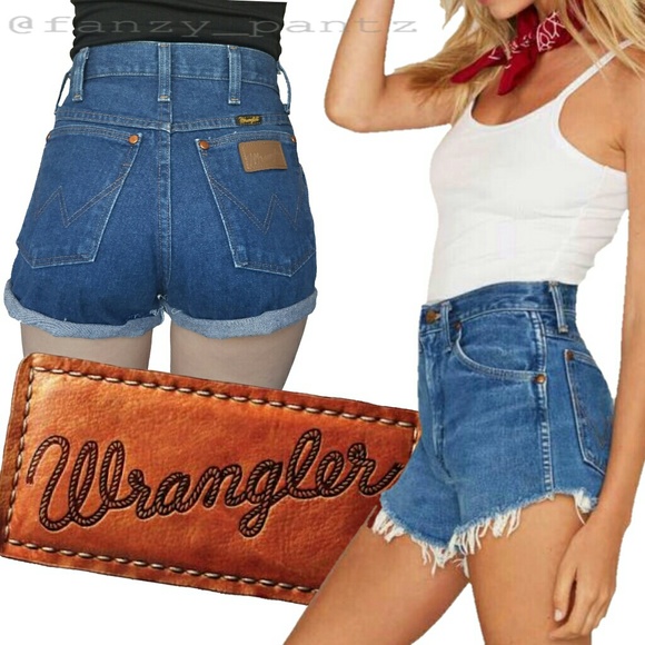 Wrangler Pants - Vintage Wrangler high rise cut off jean shorts